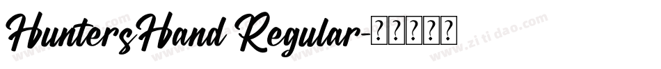 HuntersHand Regular字体转换